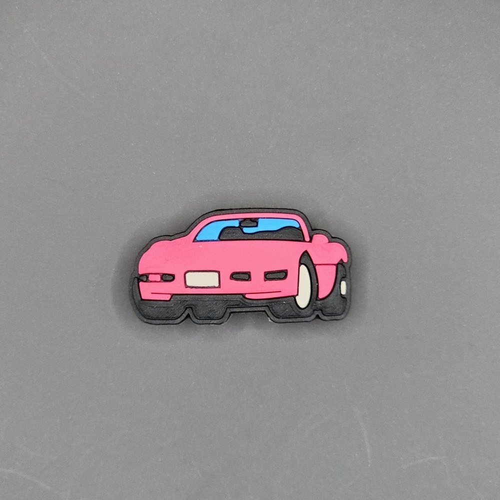 (5/$15) Pink Barbie Car Croc Charm